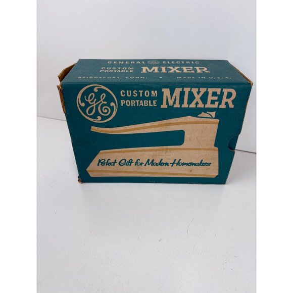 Vintage General Electric Custom Portable Mixer M57 GE USA Tested In Box 3 Spd - Picture 6 of 10